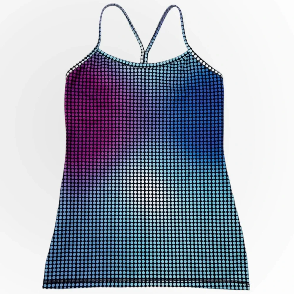 Lululemon Power Y Tank Cosmic Dot Workout Top Size 4 - Picture 3 of 5